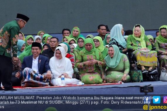 SUGBK Menghijau, Jokowi dan Nahdiyin Nyanyikan Ya Lal Wathan - JPNN.COM