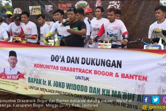 Ratusan Crosser se-Bogor dan Banten Deklarasi Dukung Jokowi - Ma'ruf - JPNN.COM