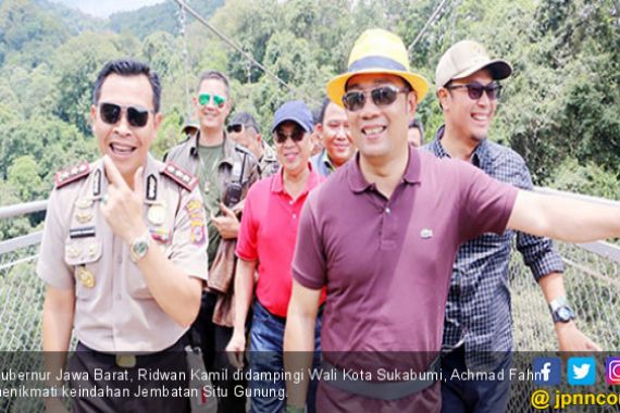Ridwan Kamil Promosikan Jembatan Gantung Situ Gunung, Terpanjang di Asia - JPNN.COM