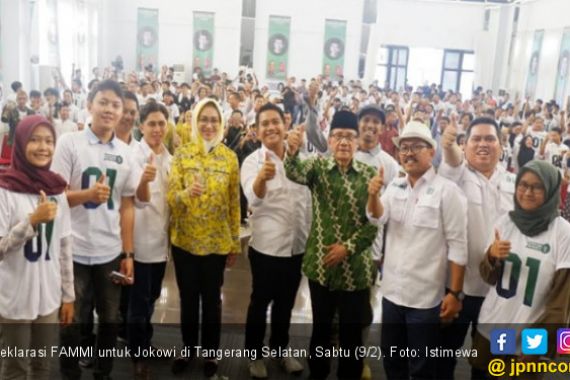 Dihadiri Akbar Tanjung dan Airin, FAMMI Deklarasi Dukung Jokowi - Maruf - JPNN.COM