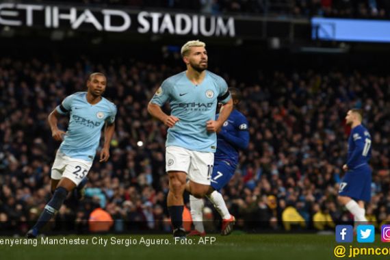 Sergio Aguero Catat Hat-trick ke-11, Wasit Sembunyikan Bola - JPNN.COM