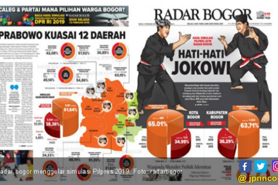 Simulasi Pilpres 2019 di 12 Daerah: Jokowi 38,36 Persen, Prabowo 61,64 - JPNN.COM