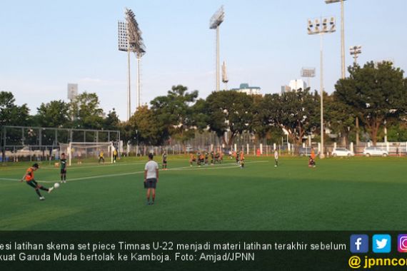 Timnas Indonesia U-22 Matangkan Skema Bola Mati di Sesi Latihan Terakhir - JPNN.COM