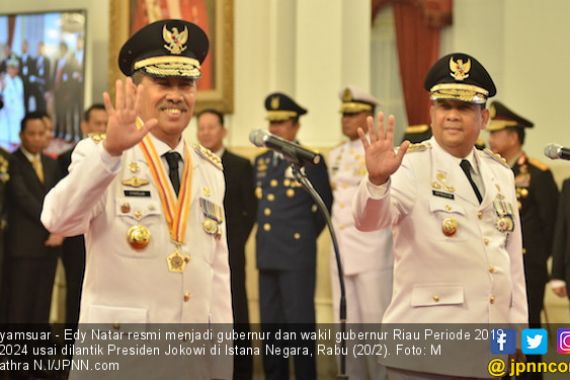 Syamsuar - Edy Resmi Pimpin Riau Periode 2019 - 2024 - JPNN.COM