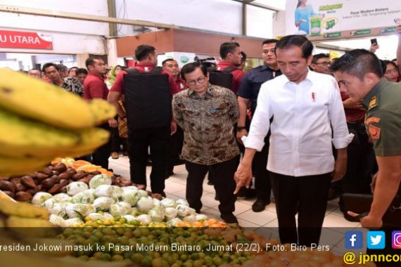 Masuk Pasar Modern Bintaro, Jokowi: Harga Sangat Stabil - JPNN.COM