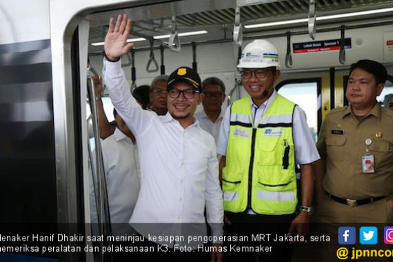 Periksa Aspek K3, Menaker Hanif Jajal MRT Jakarta - JPNN.COM