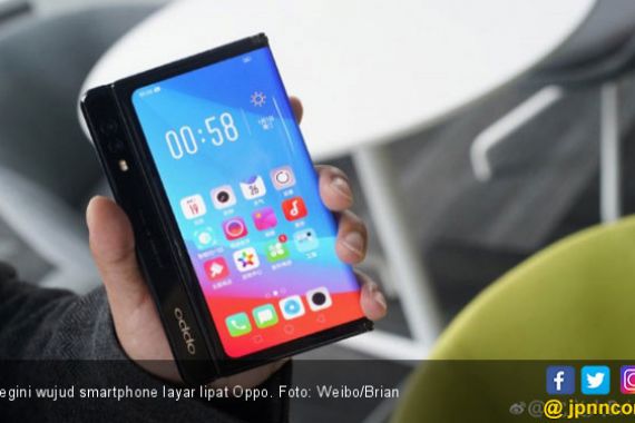 Begini Wujud Smartphone Layar Lipat Oppo - JPNN.COM