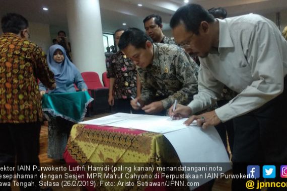 MPR RI - IAIN Purwokerto Kerja Sama untuk Sosialisasi Empat Pilar Kebangsaan di Kampus - JPNN.COM