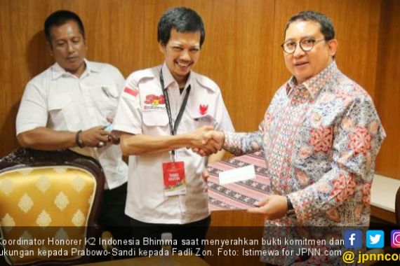 Resmi, Honorer K2 dari 30 Provinsi Dukung Prabowo - Sandi - JPNN.COM