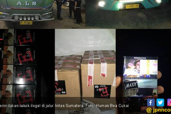 Bea Cukai Lampung Amankan Ratusan Ribu Rokok Ilegal di Jalur Lintas Sumatera - JPNN.COM