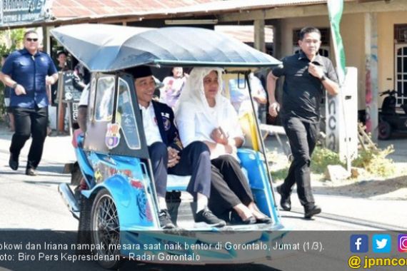Kemesraan Jokowi dan Iriana di Atas Bentor - JPNN.COM
