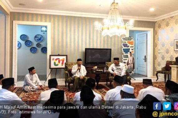Sangat Cinta Ulama, Puluhan Jawara Betawi Berikhtiar demi Jokowi-KMA - JPNN.COM
