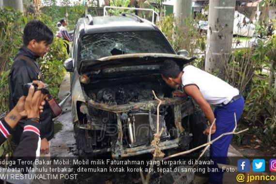 Teror Bakar Mobil Terjadi di Kota Samarinda, Ditemukan Bekas Korek Api - JPNN.COM