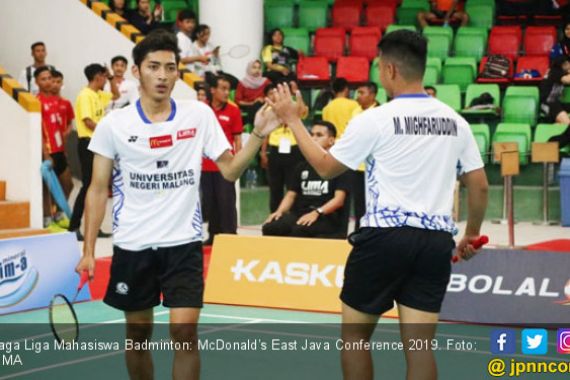 LIMA Badminton: Tim Putra Universitas Negeri Malang Jegal Ubaya - JPNN.COM