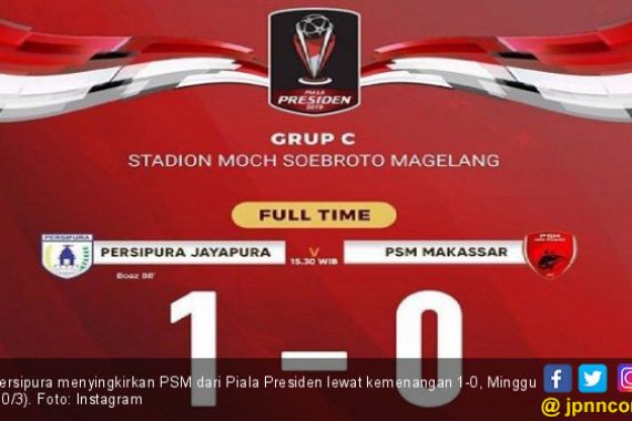 Sepuluh Pemain Persipura Singkirkan PSM dari Piala Presiden - JPNN.COM