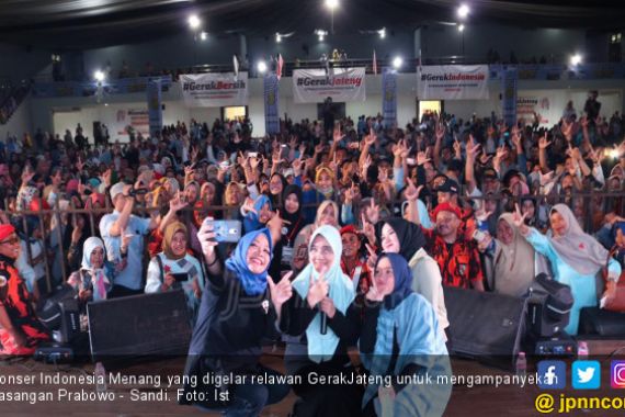 Demi Prabowo - Sandi, GerakJateng Gelar Konser Indonesia Menang - JPNN.COM