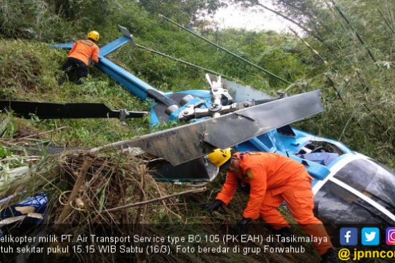 Helikopter Jatuh di Tasikmalaya, Bawa 4 Penumpang dan Satu Crew - JPNN.COM
