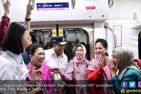 Jajal MRT Jakarta, Ibu Negara Iriana Jokowi: Mantap dan Nyaman! - JPNN.COM