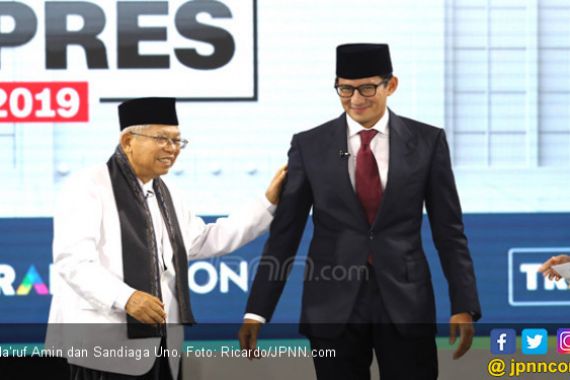 Survei Charta Politika: Ma'ruf Amin Lebih Terkenal dari Sandiaga Uno - JPNN.COM