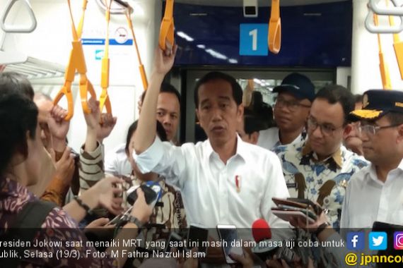 Jajal MRT Dua Kali, Jokowi Ingin Transportasi Umum Terintegrasi Sampai Jawa Barat - JPNN.COM