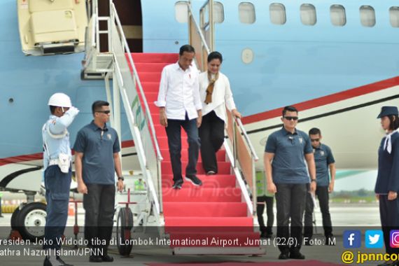 Kunjungi NTB, Jokowi Disambut #LombokTotalJokowiAmin - JPNN.COM