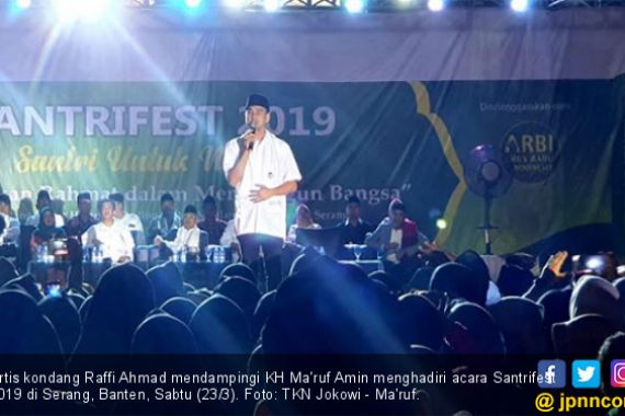 Raffi Ahmad Ajak Santri Banten Pilih Jokowi - Ma'ruf Amin - JPNN.COM