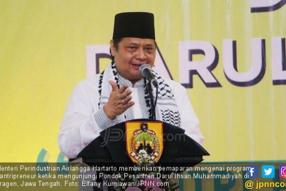 Program Santripreneur, Airlangga: Santri Bisa Jadi Wirausaha Andal - JPNN.COM