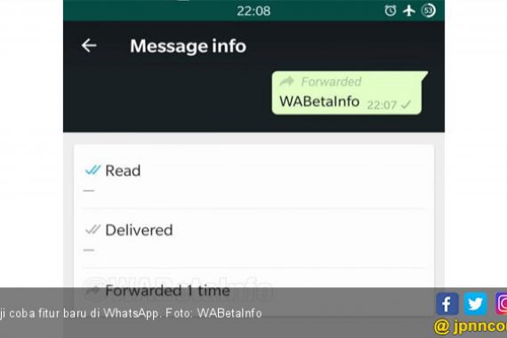WhatsApp Uji Fitur Informasi Pesan Terusan - JPNN.COM