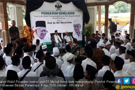 Ma'ruf Amin Minta Doa Santri dan Kiai di Pondok Pesantren An-Nawawi - JPNN.COM