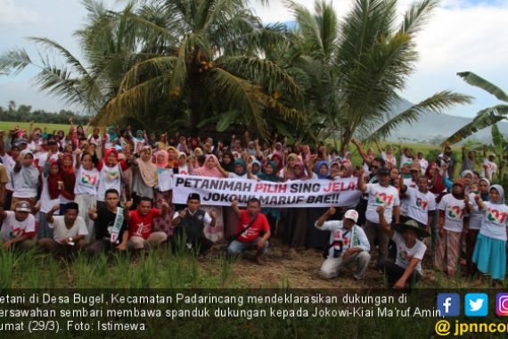 Pilih yang Peduli Rakyat Kecil, Petani Serang Dukung Jokowi - KH Ma'ruf Amin - JPNN.COM