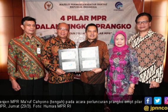 Respons Ma’ruf Cahyono Saat Peluncuran Prangko Empat Pilar MPR RI - JPNN.COM