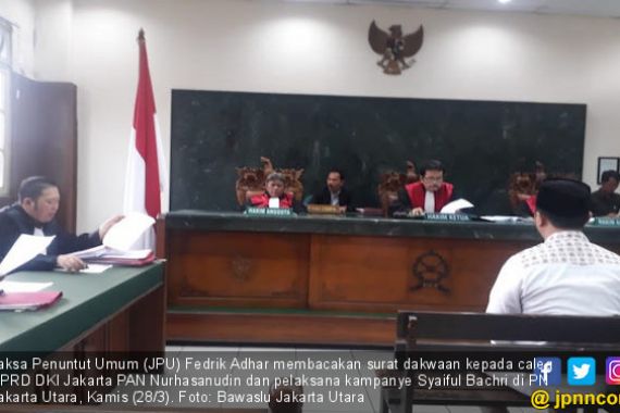 JPU Mendakwa Caleg PAN Nurhasanudin Kampanye di Tempat Ibadah - JPNN.COM