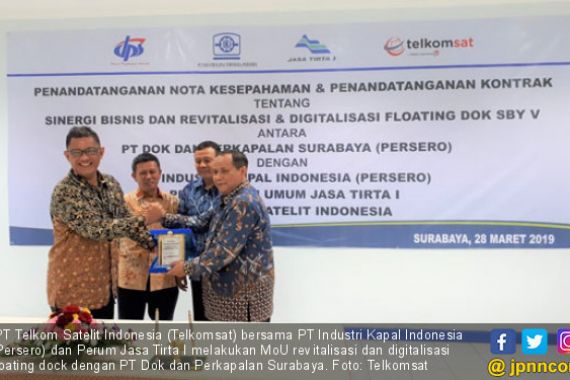 Majukan Industri Perkapalan, Telkomsat Dukung Digitalisasi Floating Dock - JPNN.COM