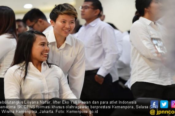 286 Atlet Terima SK CPNS Kemenpora, Termasuk Eko Yuli dan Liliyana Natsir - JPNN.COM