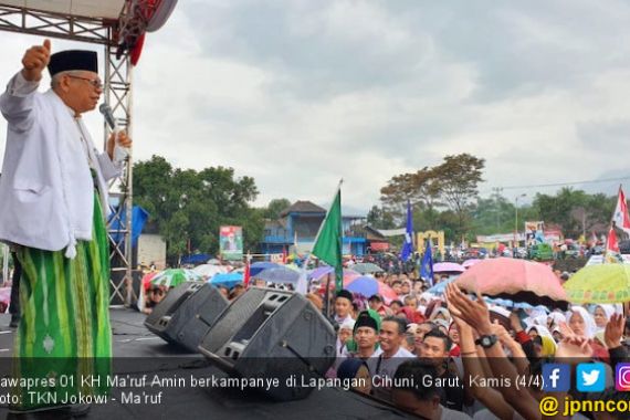 Berdarah Siliwangi, Kiai Ma'ruf Optimistis Bisa Kalahkan Prabowo - Sandi di Jabar - JPNN.COM