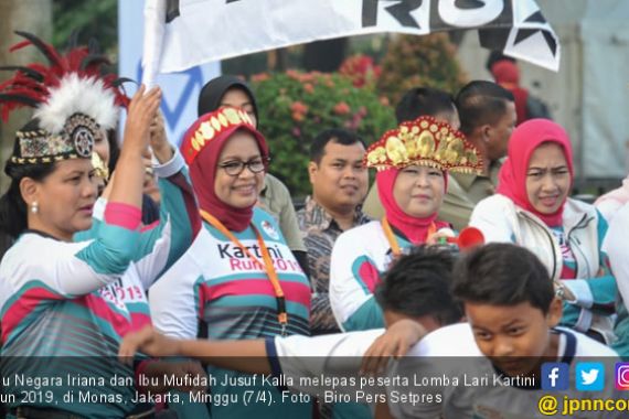 Ibu Negara Lepas Peserta Lomba Lari Kartini Run 2019 - JPNN.COM