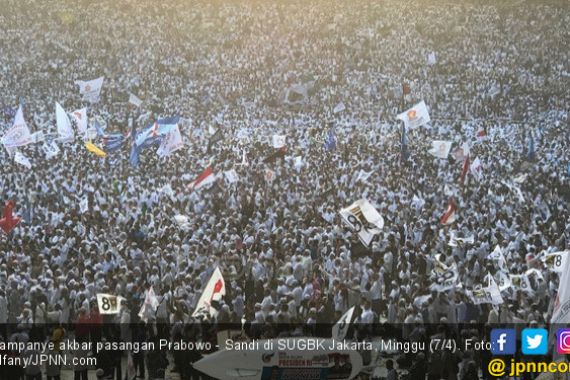 Kampanye Akbar Prabowo di GBK: Massa Berjubel, Bendera PPP juga Berkibar - JPNN.COM