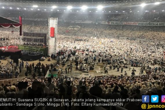 Prabowo - Sandi Sapa Pendukung, SUGBK Bergemuruh - JPNN.COM