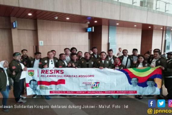Ratusan Relawan Deklarasi Dukung Jokowi -Ma'ruf di Tangerang. - JPNN.COM