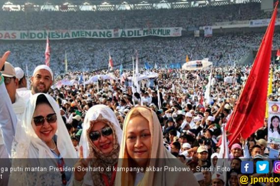 Tiga Putri Soeharto Disambut di Kampanye Akbar Prabowo - JPNN.COM