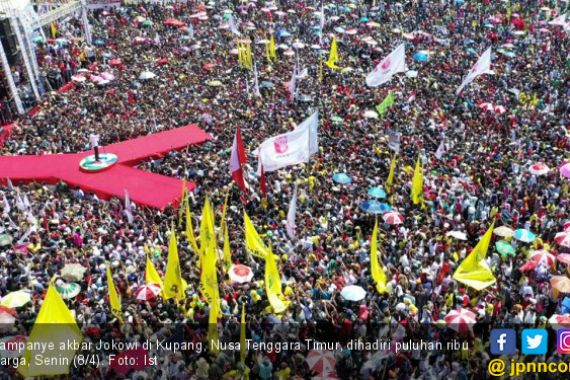 Antusiasme Luar Biasa Puluhan Ribu Warga Kupang di Kampanye Akbar Jokowi - JPNN.COM