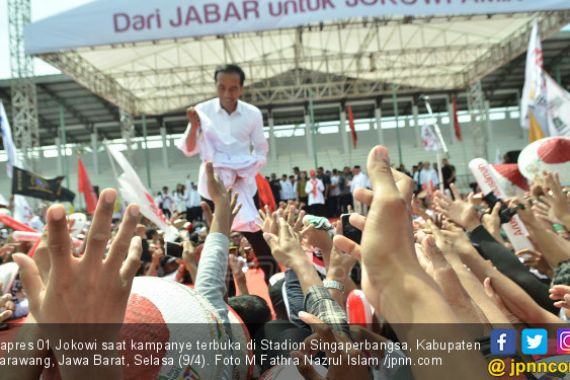 Jokowi: Saya Lihat Hari ini, Insyaallah di Atas 60 Persen di Karawang - JPNN.COM