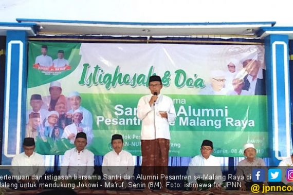Beristigasah, Santri dan Alumni Pesantren Berikrar Menangkan Jokowi - Ma'ruf - JPNN.COM