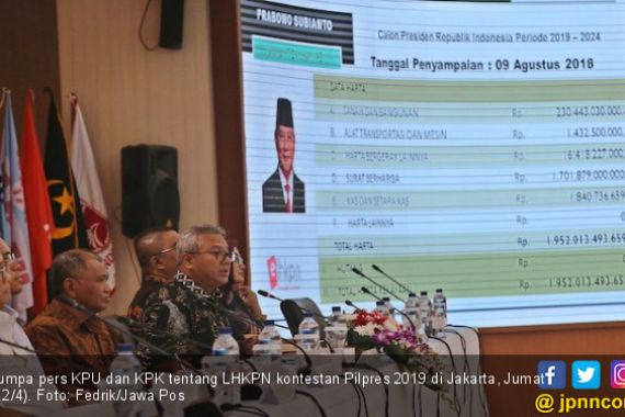 KPU & KPK Beber Harta Capres-Cawapres, Prabowo-Sandi Lebih Tajir Ketimbang Jokowi-Ma'ruf - JPNN.COM
