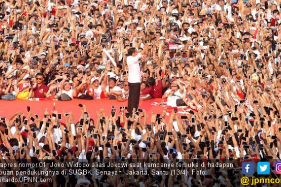 Kampanye Terbuka di SUGBK, Jokowi: Kita Jangan Kufur Nikmat, Betul? - JPNN.COM
