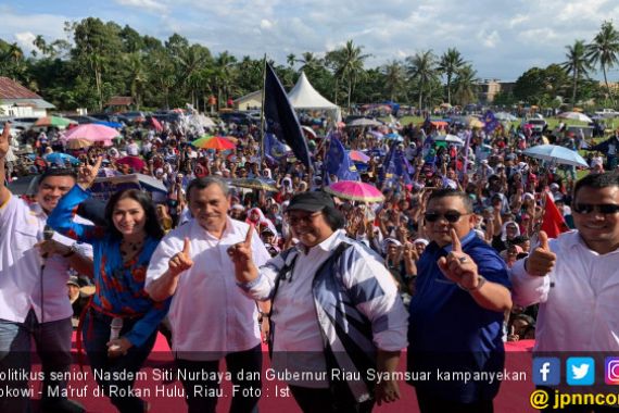 Hari Terakhir Kampanye, Siti Nurbaya Kumandangkan Nama Jokowi di Riau - JPNN.COM