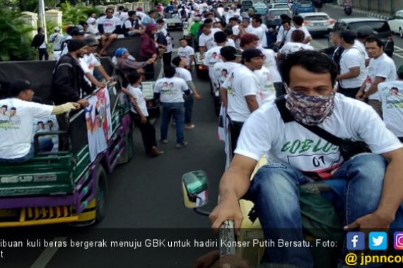 Ribuan Kuli Beras Ekspresikan Dukungan untuk Jokowi di Konser Putih Bersatu - JPNN.COM