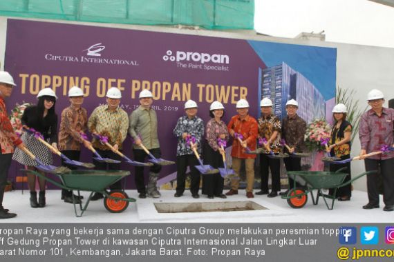 Propan Raya Resmikan Topping Off Propan Tower - JPNN.COM