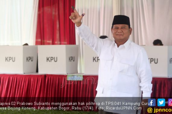 Prabowo Sebut Hasil Exit Poll di 5 Ribu TPS Dirinya Menang - JPNN.COM