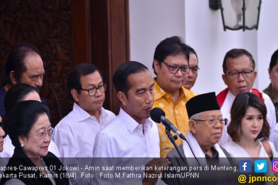 TKN Deklarasi Kemenangan, Jokowi: Semuanya Sabar, Sabar Dulu - JPNN.COM